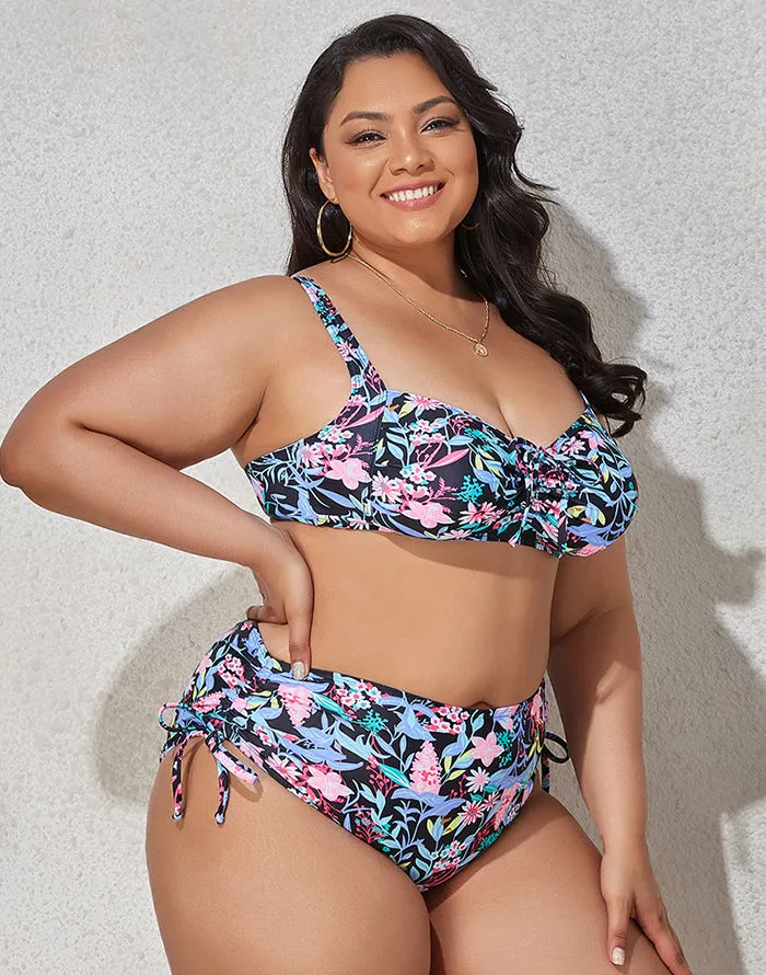 Summervivi-Colorful Print Plus Size Bikini