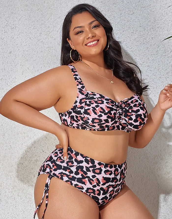 Summervivi-Colorful Print Plus Size Bikini