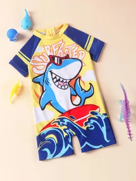Surfaster Shark Shortie Boys Swimsuit