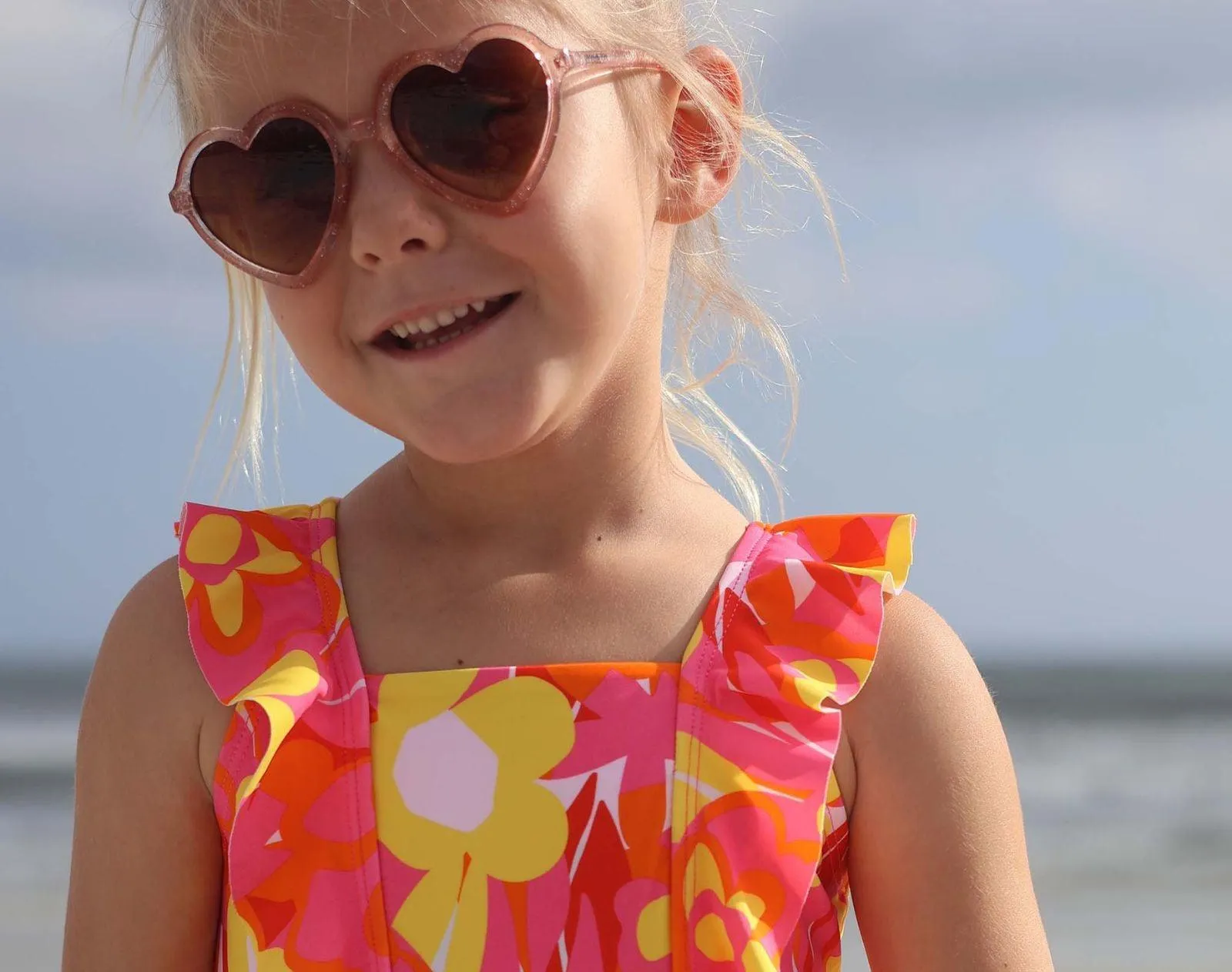 UPF 50  Swimsuit - Flowers