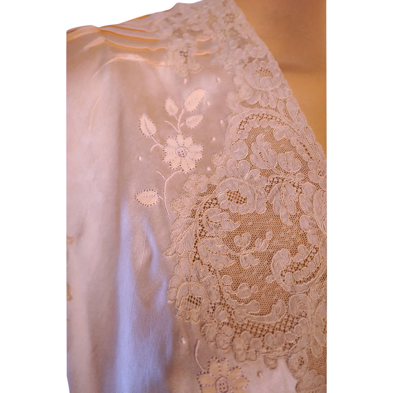 Vintage 1930s Pink Silk Nightie - Size L