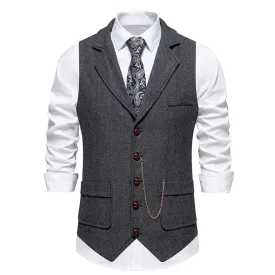 West Louis™ Men's Retro Lapel Gentlemen Vest