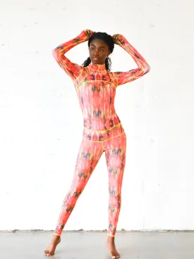 WOMEN'S "CLASSIC" WOMEN'S UPF 50  SUN PROTECTIVE FULL BODY LONG SWIMSUIT - VOLCANO