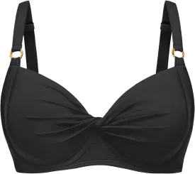 Women's Underwire Bikini Top - Push Up Swimsuit Top Only Twist Front Bathing Suit 2025 Retro Swim Bra