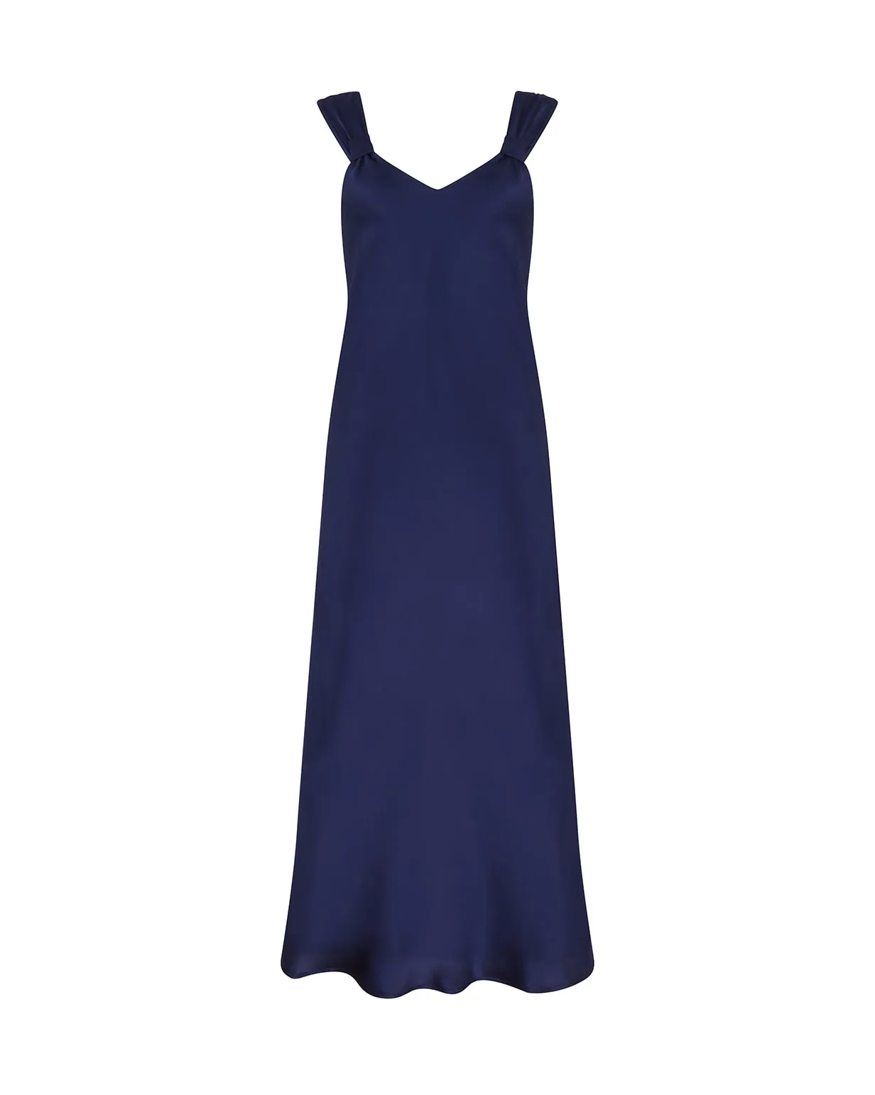 Women's Vintage Style Silk Nightgown - Midnight