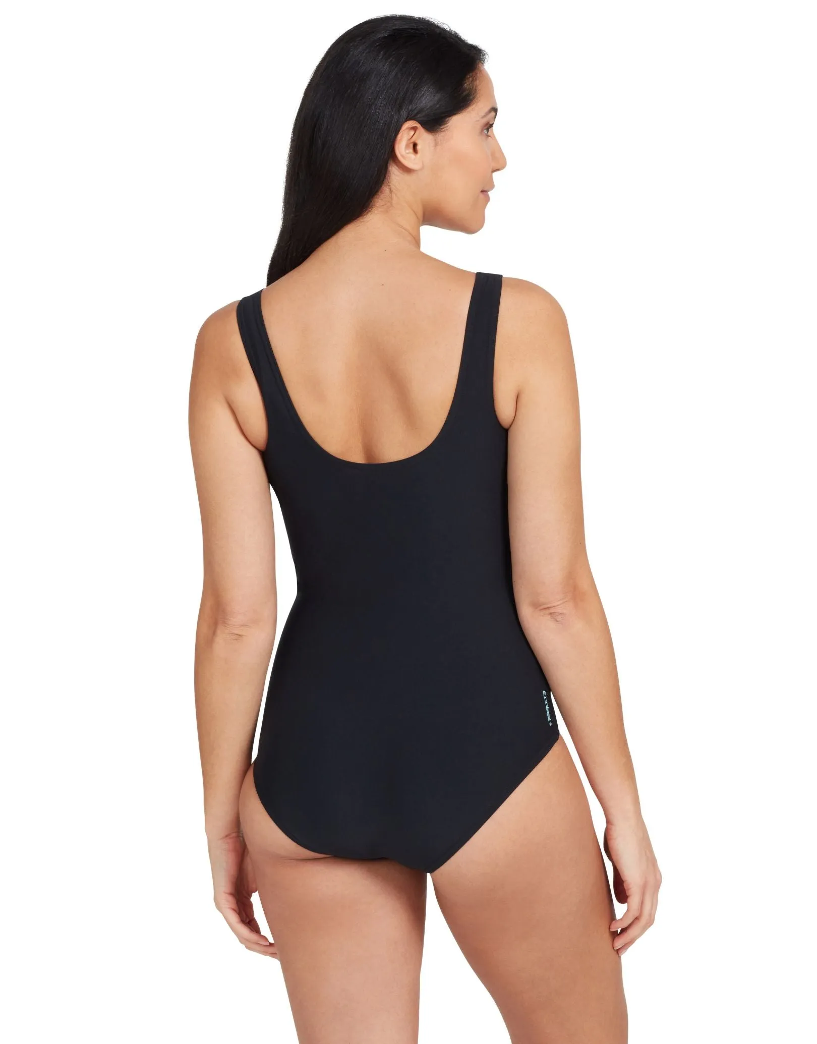 Zoggs Macmaster Scoopback Swimsuit - Black/Multicolour